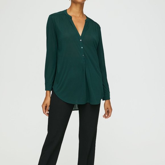 Babaton Brooks Black Long Sleeve Drapey Top - Picture 5 of 8